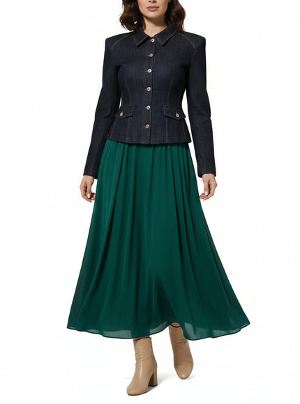 Dolce & Gabbana Dark Blue Collared Denim Jacket