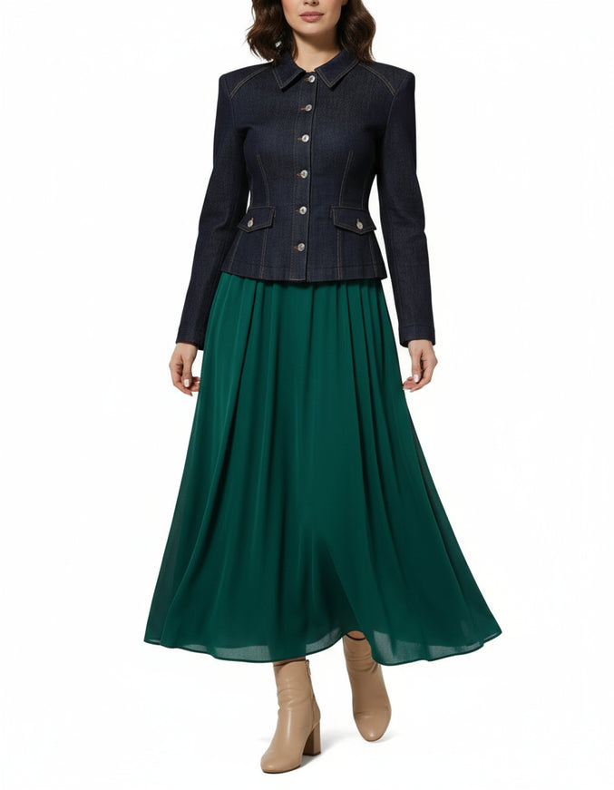 Dolce & Gabbana Dark Blue Collared Denim Jacket