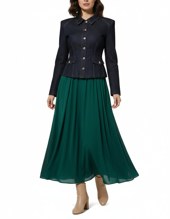 Dolce & Gabbana Dark Blue Collared Denim Jacket