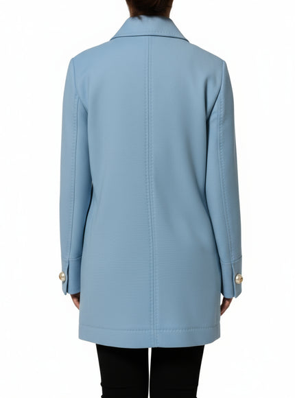 Dolce & Gabbana Blue Buttoned-Down Coat Jacket