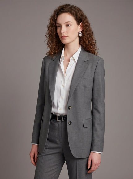 Sutton New York Single-breasted Jacket In Stretch Canvas