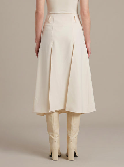 Sutton New York Midi Panel Skirt In Double Crepe