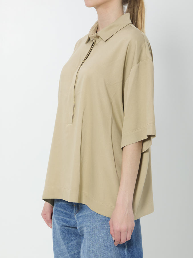 The Frankie Shop Eda Fluid Polo Shirt