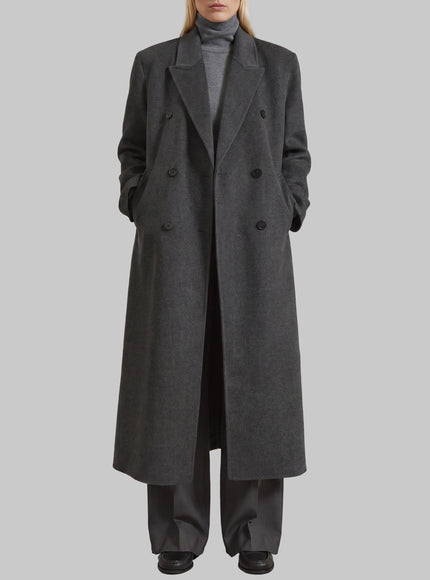 The Frankie Shop Grey Gaia Double-breasted Coat Grey