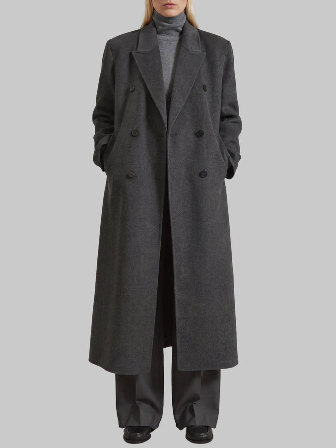 The Frankie Shop Grey Gaia Double-breasted Coat Grey