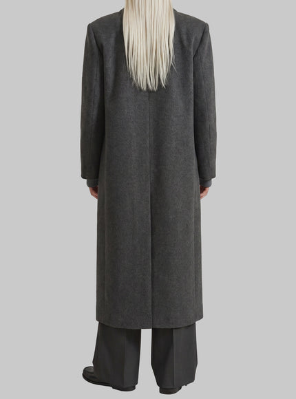 The Frankie Shop Grey Gaia Double-breasted Coat