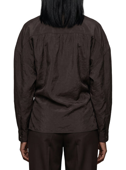 Lemaire Licorice Straight Collar Twisted Shirt