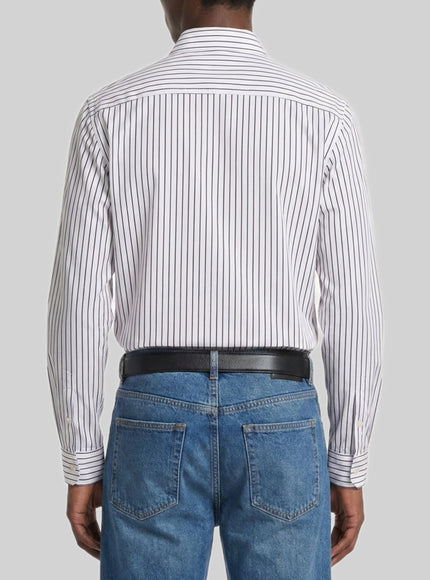Saint Laurent Striped Cotton Poplin Shirt