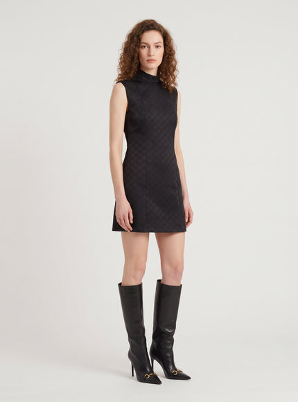 Gucci Gg Jacquard Viscose Mini Dress