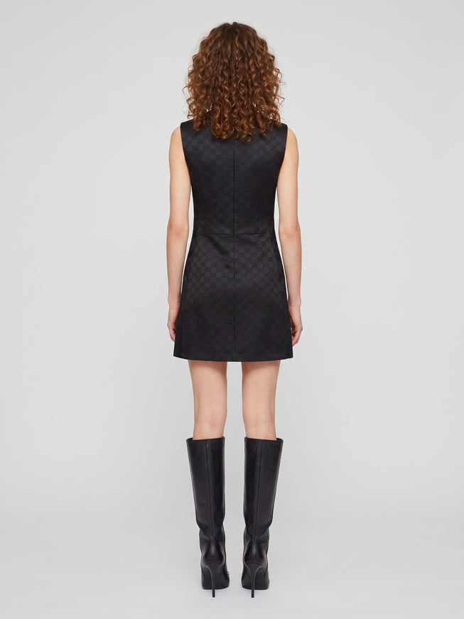 Gucci Gg Jacquard Viscose Mini Dress