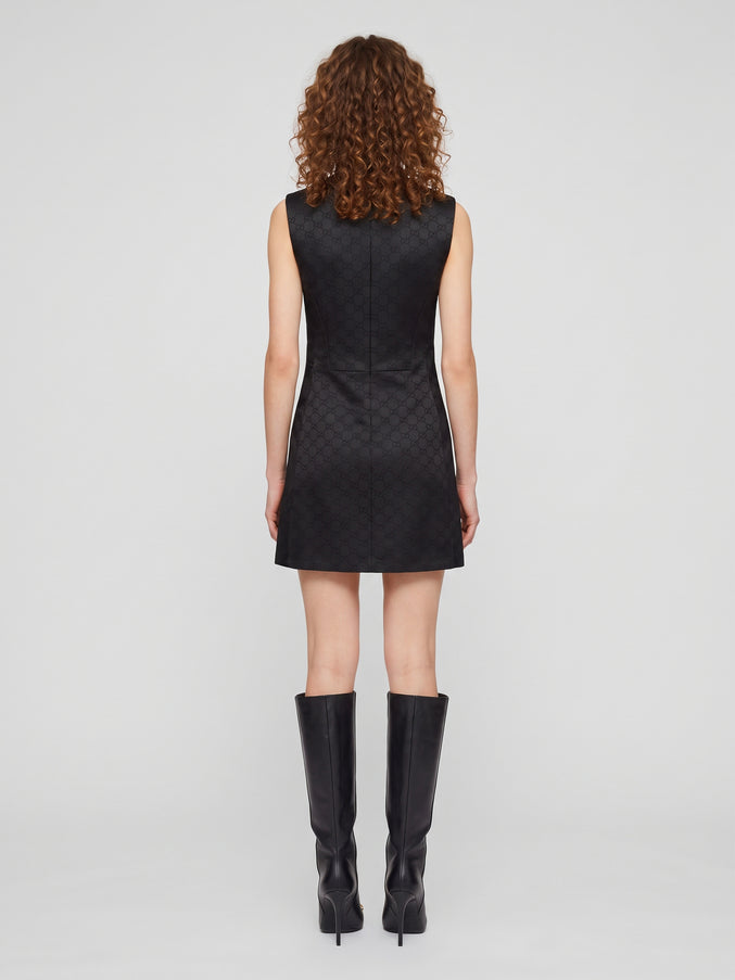 Gucci Gg Jacquard Viscose Mini Dress