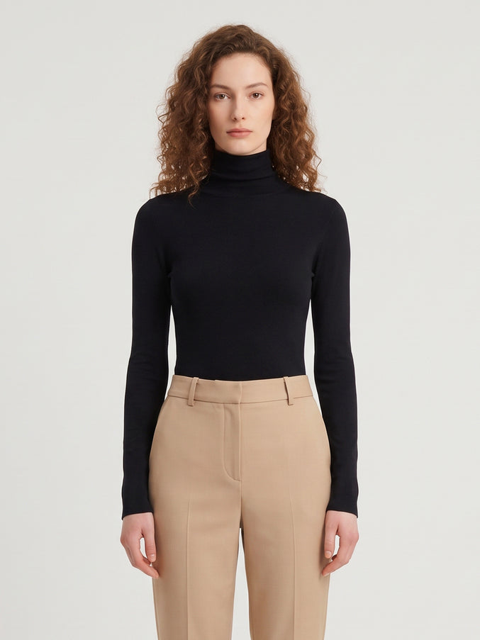 Gucci Seamless Stretch Nylon Jersey Top Black