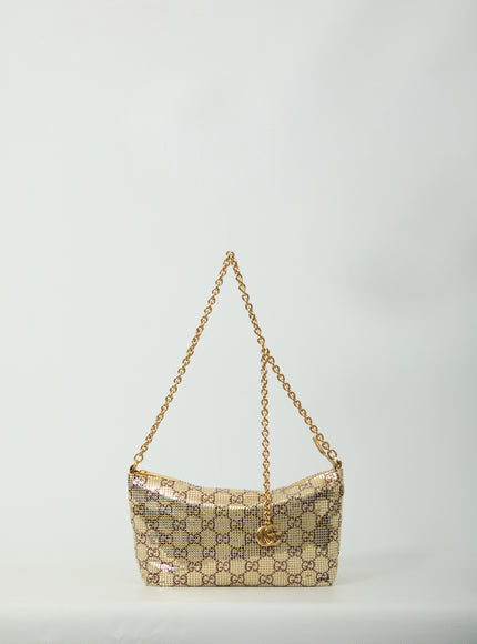 Gucci Metallized Evening Bag With Charm QT Gold