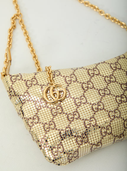 Gucci Metallized Evening Bag With Charm