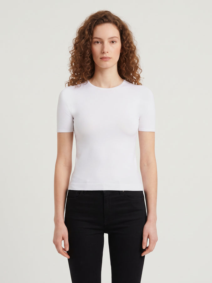 Gucci Seamless Stretch Nylon Jersey T-Shirt White