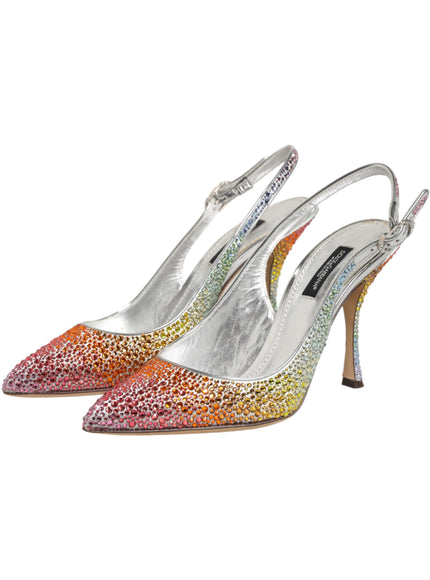 Dolce & Gabbana Multicolor Sequin Slingback Pumps
