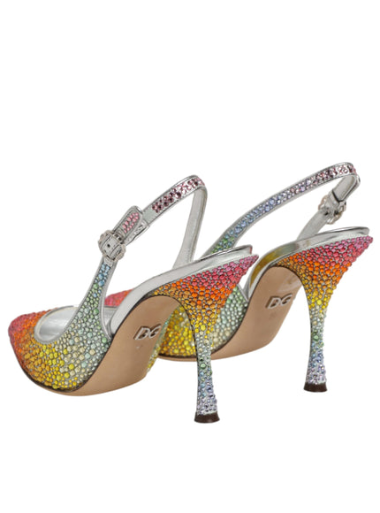 Dolce & Gabbana Multicolor Sequin Slingback Pumps