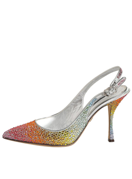 Dolce & Gabbana Multicolor Sequin Slingback Pumps