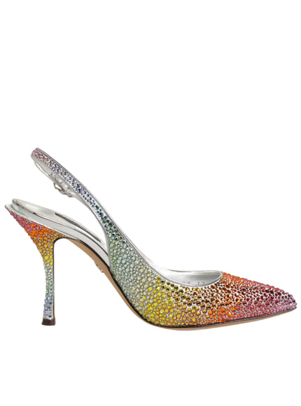 Dolce & Gabbana Multicolor Sequin Slingback Pumps