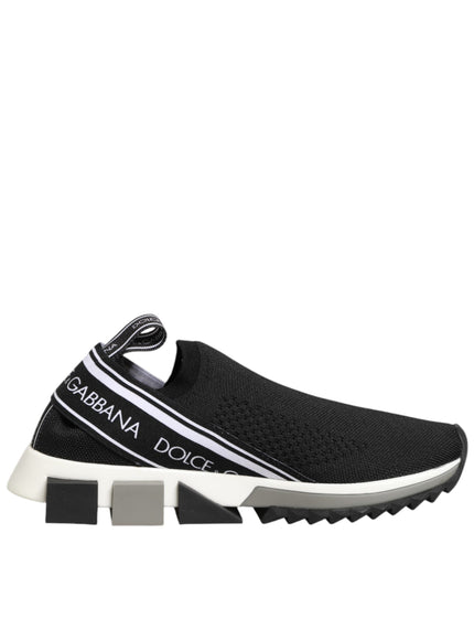 Dolce & Gabbana Black Slip On Sorrento Low Top Sneakers Shoes