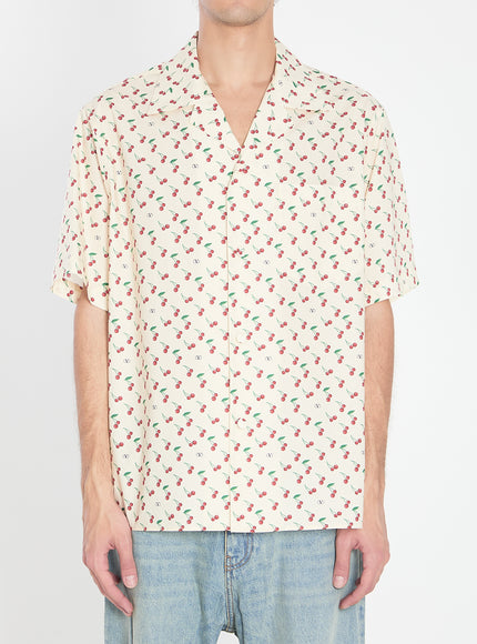 Valentino Garavani Bowling Cherryfic Shirt Cream