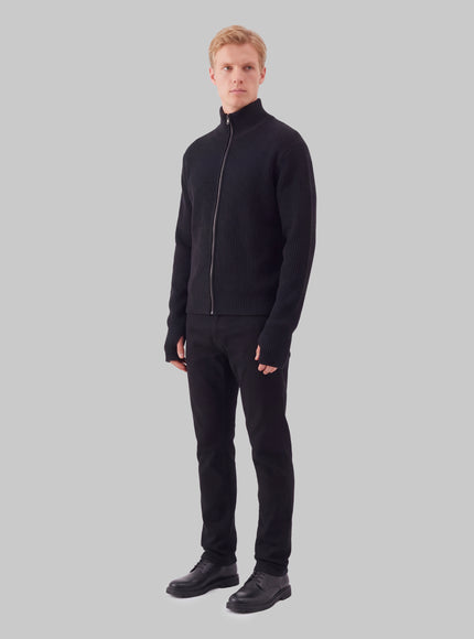 Lemaire Zip Cardigan In Virgin Wool