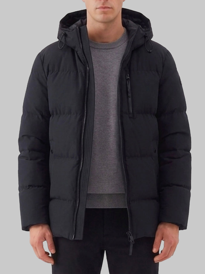 Moose Knuckles Soho 3q Black Down Jacket Black