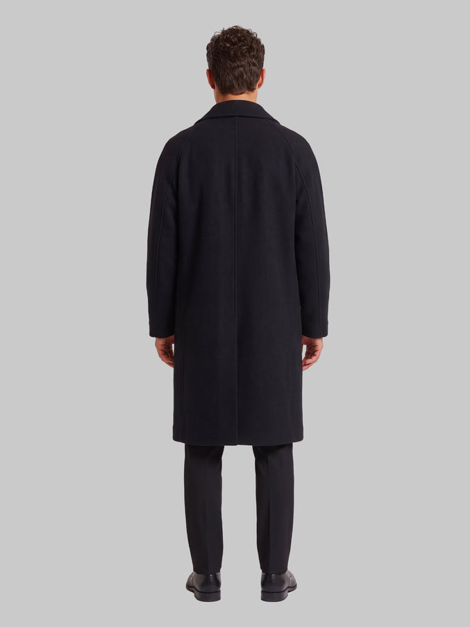 Lemaire Double-breasted Coat In Wool And Felted Alpaca