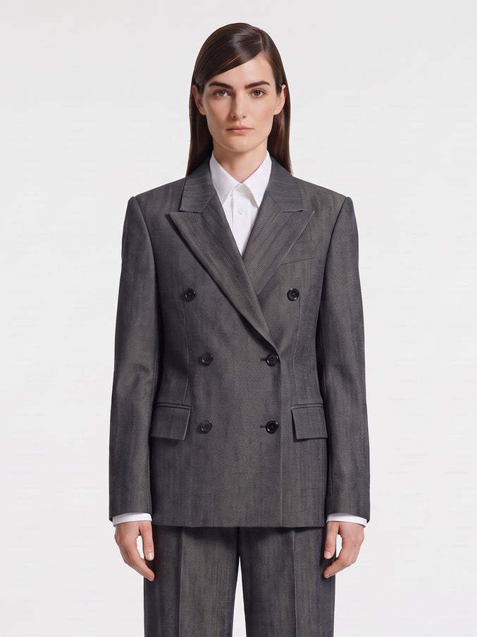 Balenciaga Double-breasted Tailored Jacket Grey
