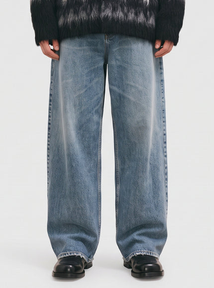 Balenciaga Dark Blue Baggy Jeans Blue