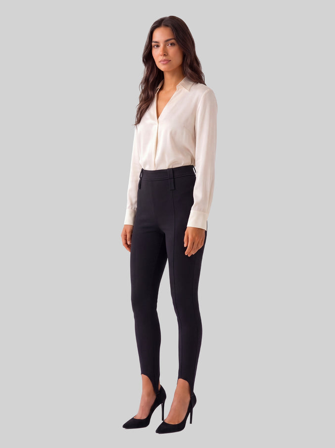The Frankie Shop Lili Black Stirrup Pants