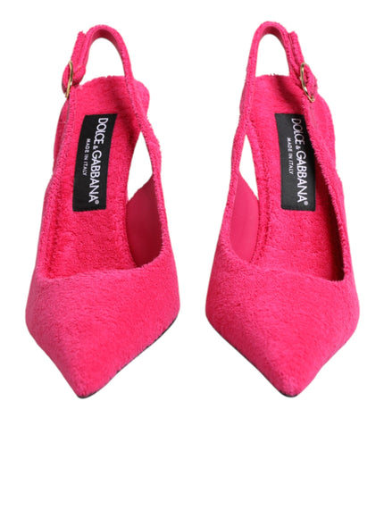Dolce & Gabbana Pink Suede Slingback Pumps