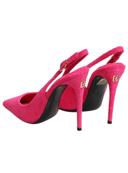 Dolce & Gabbana Pink Suede Slingback Pumps