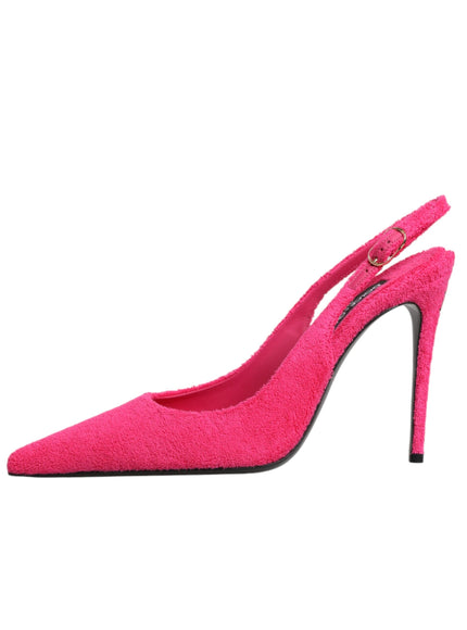Dolce & Gabbana Pink Suede Slingback Pumps