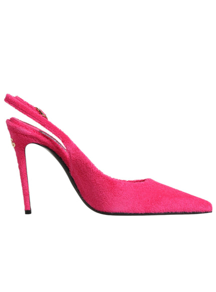 Dolce & Gabbana Pink Suede Slingback Pumps