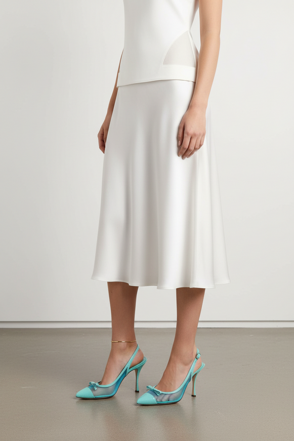 Dolce & Gabbana Leather & Mesh Slingback Heels