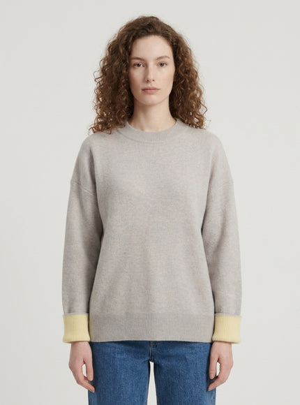 The Frankie Shop Hana Light Grey Wool Sweater Grey