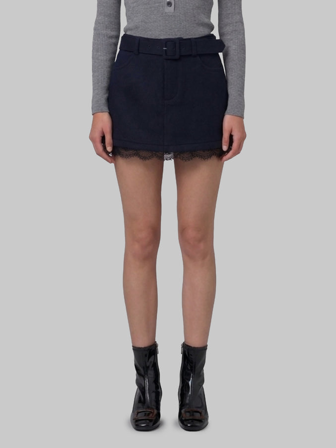 Self Portrait Navy Lace Skort Blue