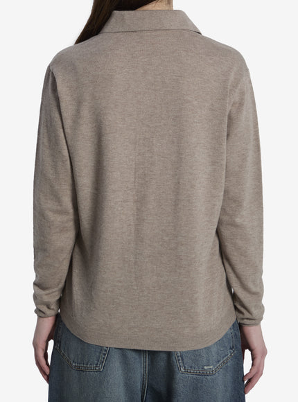 The Frankie Shop Tala Knit V-neck Polo