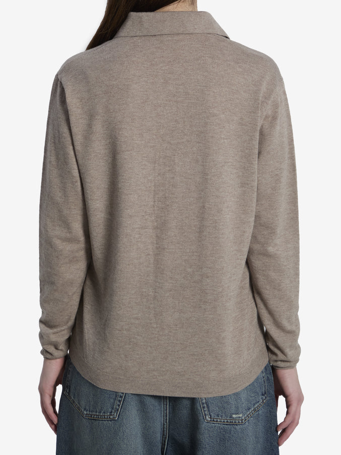 The Frankie Shop Tala Knit V-neck Polo