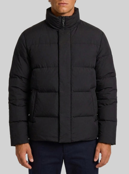 Saint Laurent Black Cassandre Puffer Jacket Black