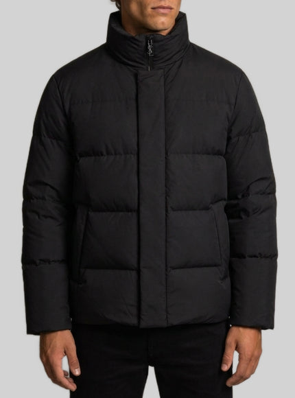 Saint Laurent Black Cassandre Puffer Jacket