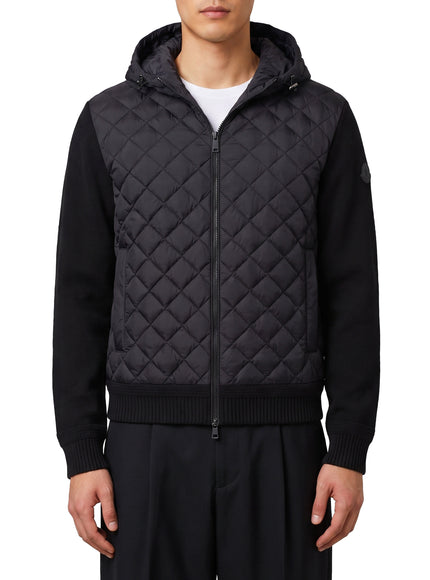 Moncler Wool-cashmere Blend Hooded Sweatshirt Black