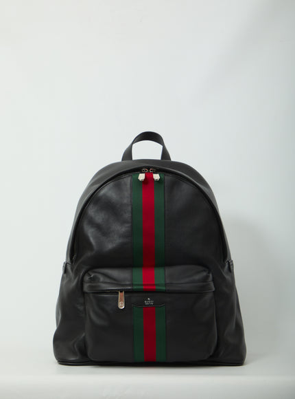 Gucci Web Trademark Large Backpack QT Black