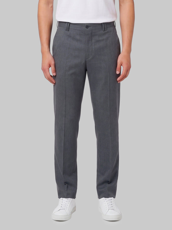 Pt Torino Michael Cotton And Wool Pants Grey