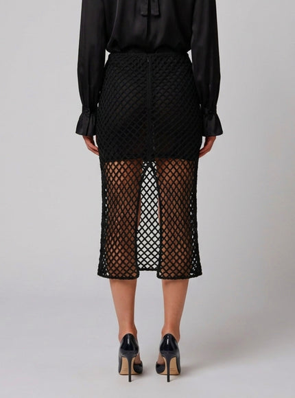 Sutton New York Pencil Skirt In Mesh