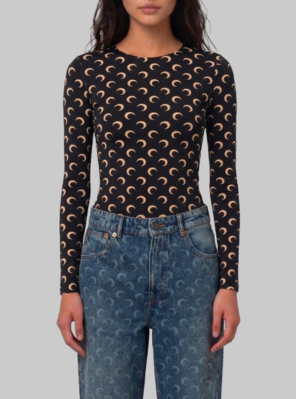 Marine Serre Second Skin Moon Top Black