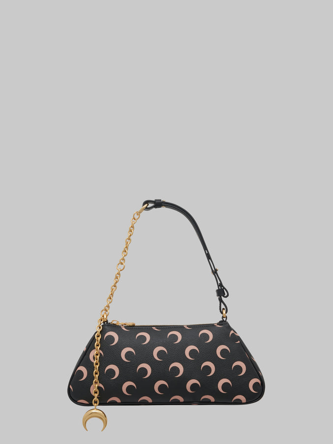 Marine Serre Small Moon Canvas Core Pouch QT Black