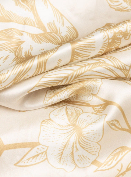 Elizabetta Isabella Silk Scarf Shawl in Champagne