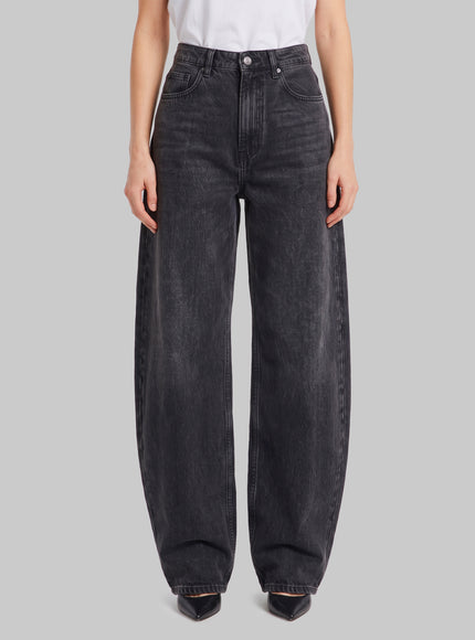 The Frankie Shop Nick Barrel-leg Jeans Black